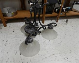 Wrought iron light fixture