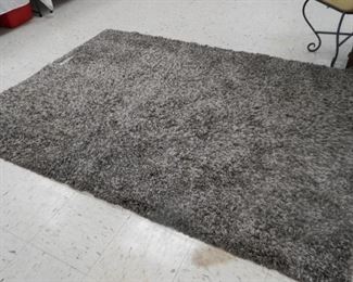 Grey shag rug