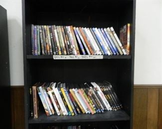 DVDs, bookcase for sale