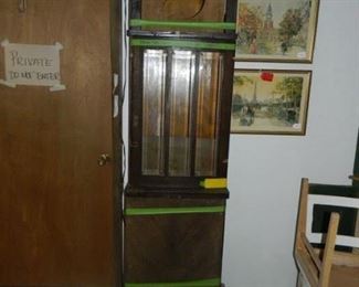 Vintage clock cabinet for sale