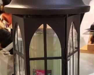 New lantern and candle.