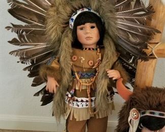 Native American feathered doll. 