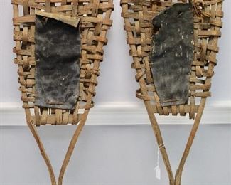 Early hand made snowshoes.