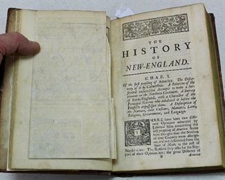 History of New England 1720, w/attached map  London