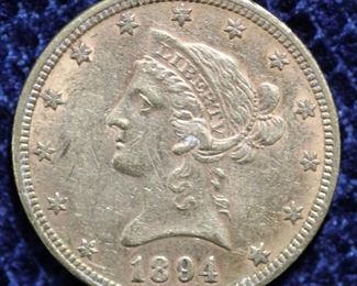 1894 Ten dollar gold coin