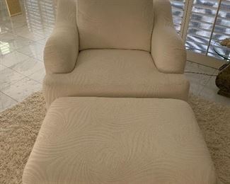 Close up of matching Chair with Ottoman.  Sold separately from catch or as a set.   