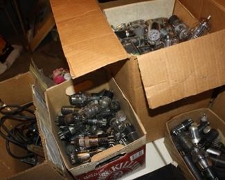 Literally hundreds of old radio tubes.  