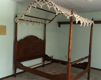 19th century full sized canopy bed. 