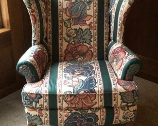Pair of wing back chairs by Pennsylvania House