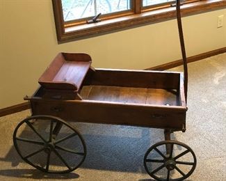 Early 20th century child's wood wagon