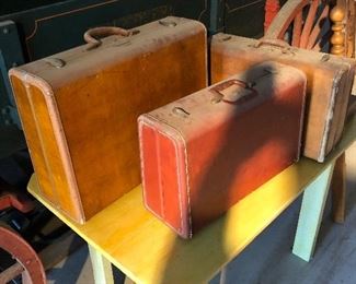 Old luggage, dusty but solid 