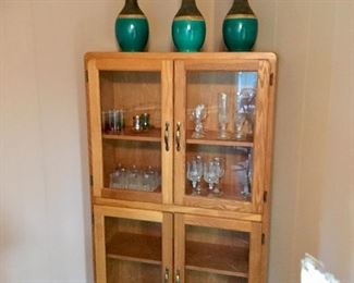 Another Oak Cabinet with Glass Doors 