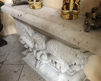 stone console table