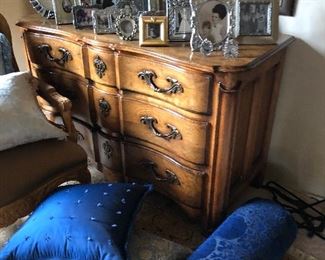 beautiful dresser pillows etc picture frames are personal items