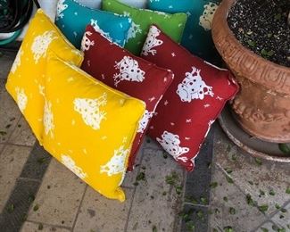 fun frog themed pillows