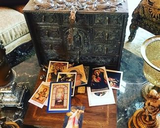 our featured very special Barqueno (Peruvian traveling desk rare) incredible details