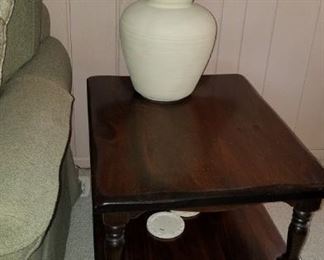 pine end tables, pair