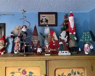 A close up of the Santa collection.