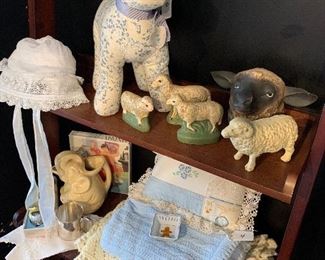 Look at that bonnet and the chalk sheep!