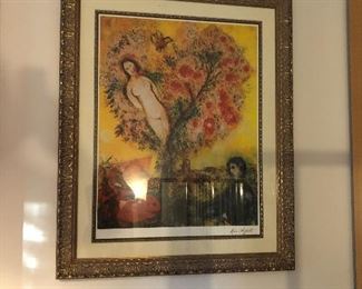 Large signed Marc Chagall print