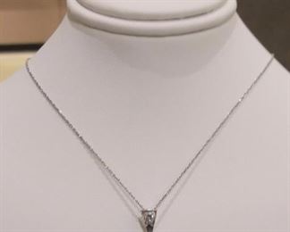 Star Cats Eye Pendant with Diamond in White Gold