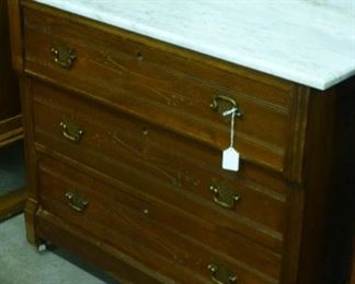 Antique Marble Top Chest 