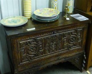 Antique Carved Chest 