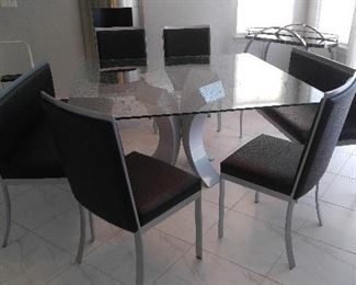 Stainless and Glass Dinette
