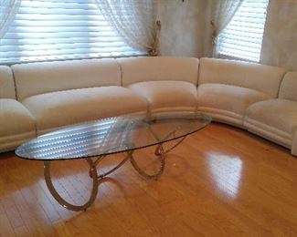 L Shaped Sectional and Contemporary Coffee Table