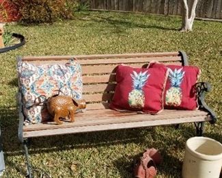 Comfy outdoor bench