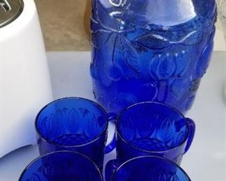 Inviting blue glassware