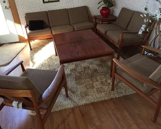 4 Piece France & Son and Vejle Stole & Mobelfabrik Rosewood Tables