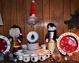Christmas Wine Bottle Santa and Snowman, Dishware