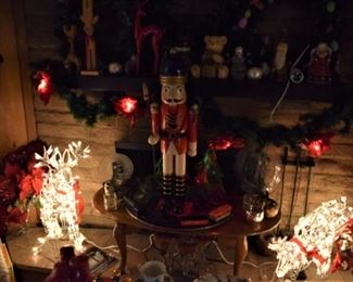 Christmas Lightup Deer and Garland