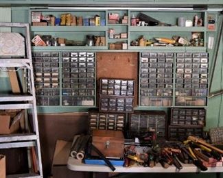 Garage a wall of smalls and hand tools