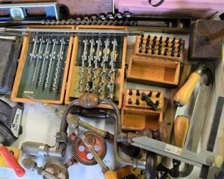 Garage Irwin Drill Set, Augers and Hand Drills