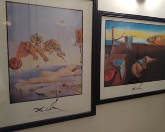Salvadoe Dali prints of Dream caused by flight of a Bee 1944  The Persistence of Memory 1931.