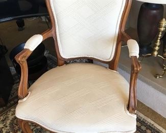One of matching pair of arm chairs