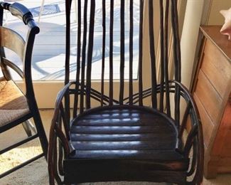 Vintage bentwood rocker -made by Native American Indian in 1920's