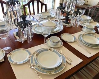 Ornate candelabras -Large set of Johnson Bros. china