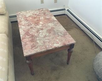 Marble top coffee table