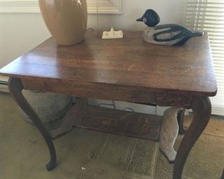 Antique oak parlor table /desk