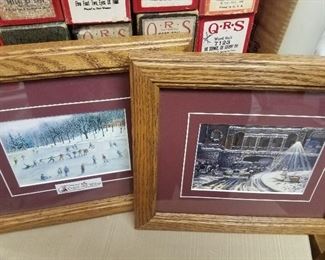 Much St. Joseph items. 4" x 6" framed Steve Ziph  prints "Daddy Honk The Horn" and "Crack The Whip"