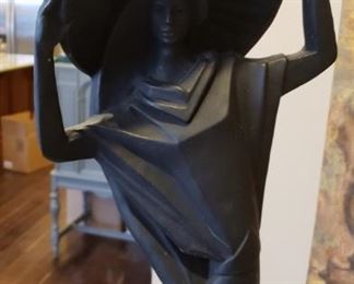 statue with black finish