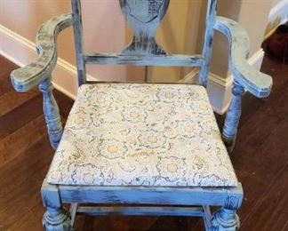 Faux finish painted chair