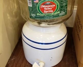 Pottery water dispenser / glass Mountain Valley Water jug