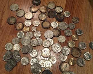 Peace Dollars 1921, 22 and 23
Half Dollar 1965-69