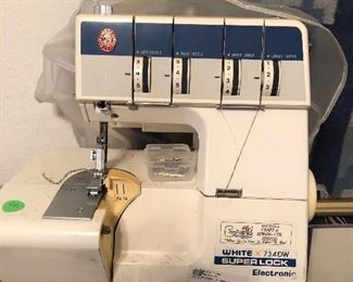 White super lock sewing 