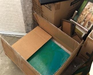 Just some of the boxes of stained glass