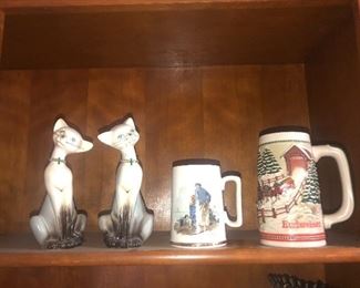 Ardco Dallas Siamese Cats, Norman Rockwell mug, Stein